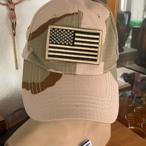 NWT camo adjustable hat with 6 Velcro patches